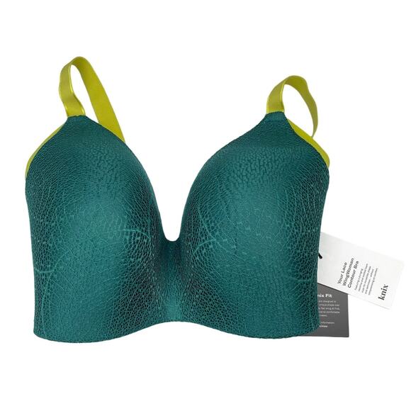 NWT KNIX Lace WingWoman Contour Bra Sz 32G Emerald Limited Edition - Picture 4 of 11